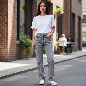 Rag & Bone Maya Button Hi Waist Ankle Slim Jeans Sz Tag 28" Actual 30" Waist